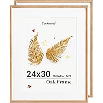 ポスター オークフレーム付き Amazon.co.jp: 24x30インチの壁用写真フレーム、オークウッド